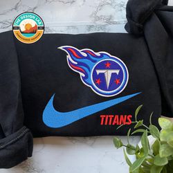 Nike NFL Tennessee Titans Embroidered Hoodie, Nike NFL Embroidered Sweatshirt, NFL Embroidered Football, Nike NK26K