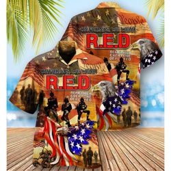 4th of july short sleeve shirt veteran america my patriotic heart beats aloha button up shirt