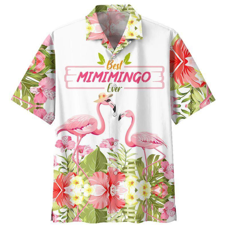 Best Mimi Flamingo Hawaiian Button Up Shirt Summer Beach Flamingo Aloha Shirt - 90scloth.jpg