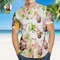 Custom Photo Hawaiian Shirt Flamingo Birthday Party Personalized Face Casual Button Up Aloha Shirt - 90scloth.jpg