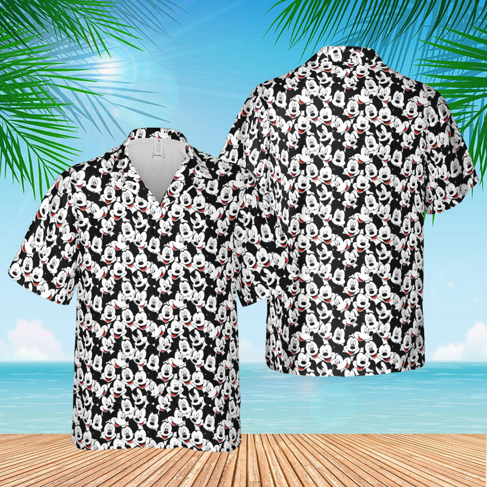 Disney Hawaiian Shirt Summer Beach Many Faces Of Mickey Mouse Disney Aloha Button Up Shirt - 90scloth.jpg