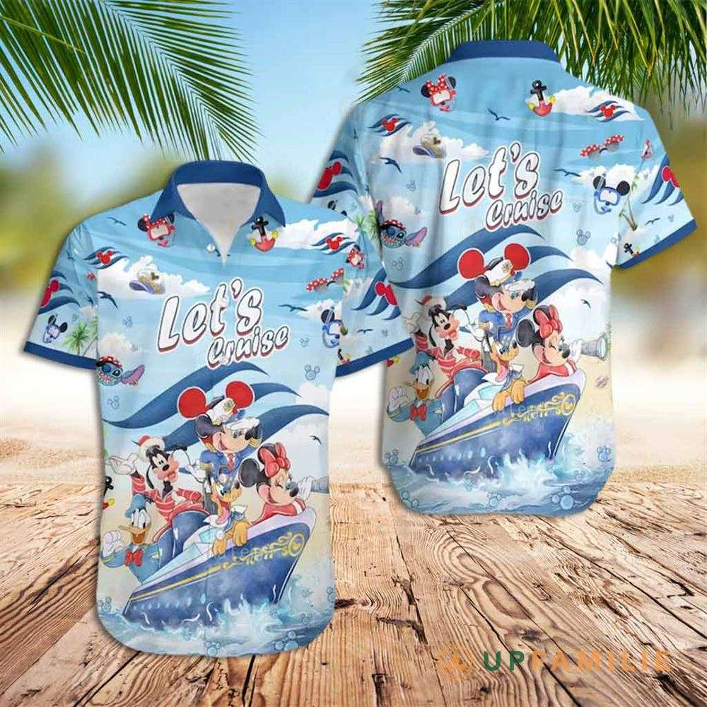 Disney Hawaiian Shirt Summer Beach Mickey Cruise Disney Aloha Button Up Shirt - 90scloth.jpg