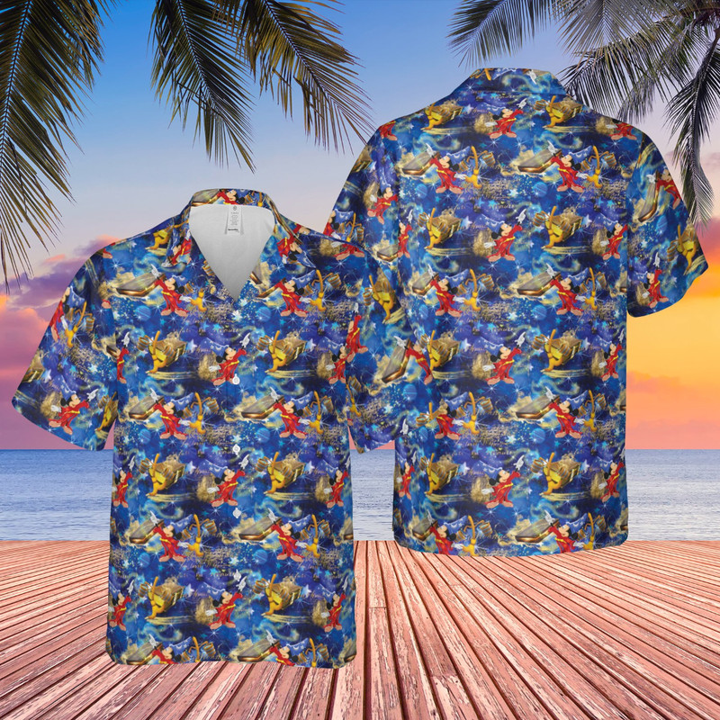 Disney Hawaiian Shirt Summer Beach Mickey Mouse Magical Disney Aloha Button Up Shirt - 90scloth.jpg