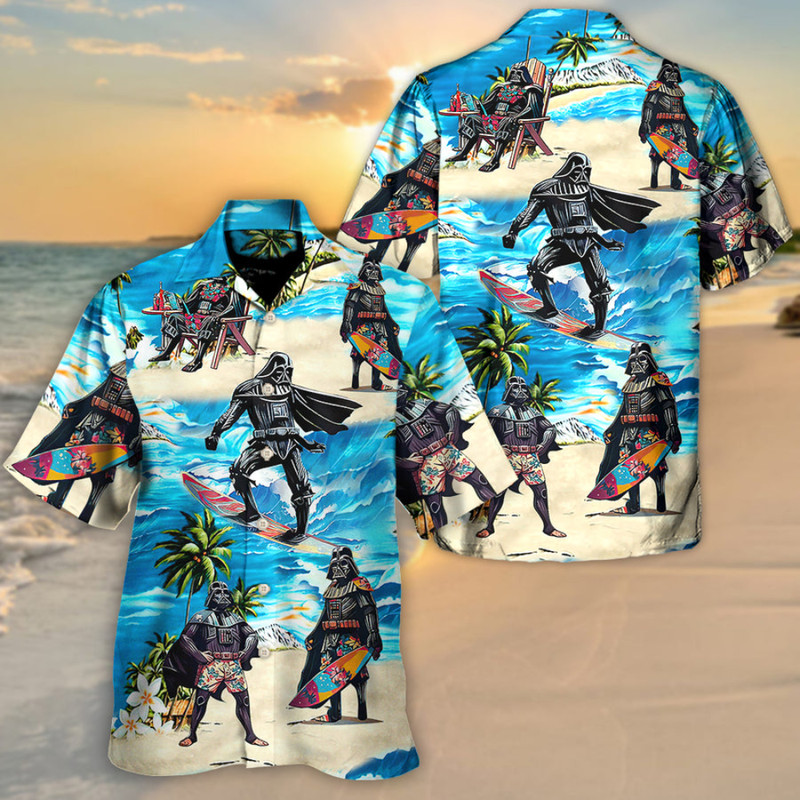 Disney Star Wars Hawaiian Shirt Summer Beach Darth Vader Starwars Surfing Aloha Button Up Shirt - 90scloth.jpg