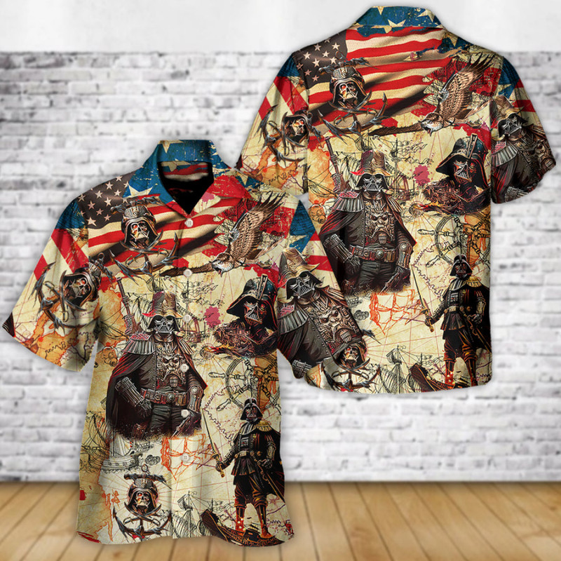 Disney Star Wars Hawaiian Shirt Summer Beach Independence Day Starwars Darth Vader Pirates Aloha Button Up Shirt - 90scloth.jpg