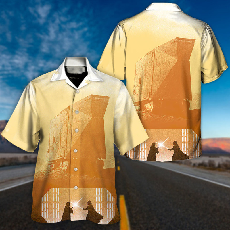 Disney Star Wars Hawaiian Shirt Summer Beach Starwars Darth Vader Qui-Gon Jinn Aloha Button Up Shirt - 90scloth.jpg