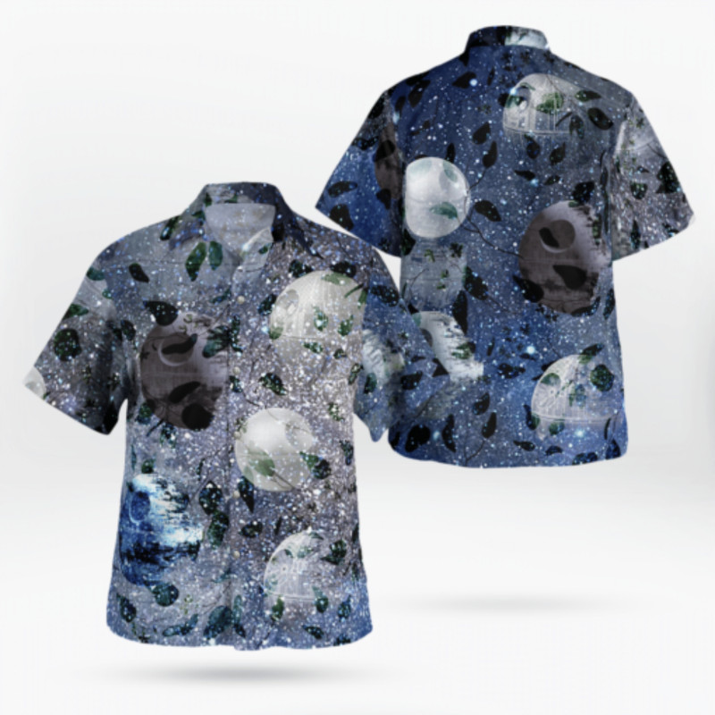 Disney Star Wars Hawaiian Shirt Summer Beach Starwars Death Star Aloha Button Up Shirt - 90scloth.jpg