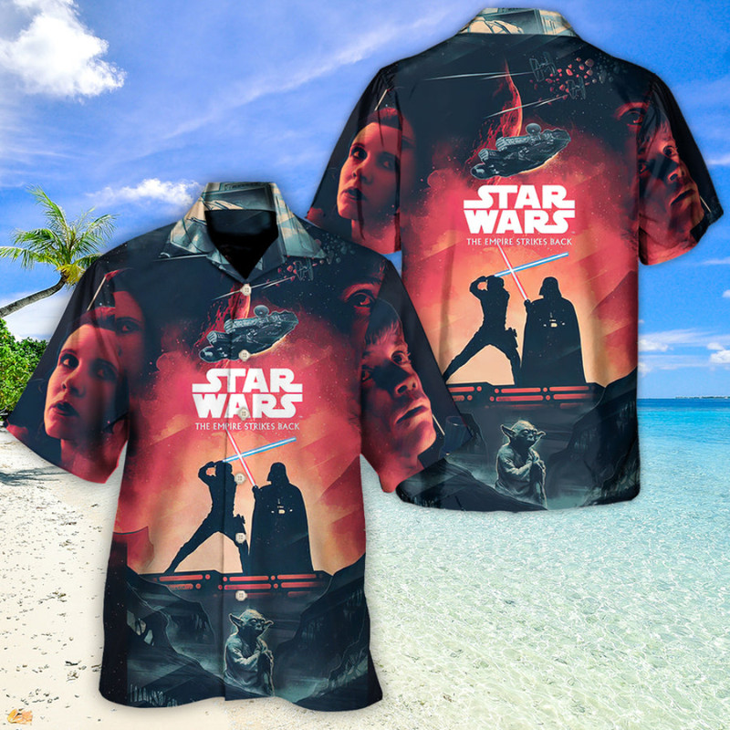 Disney Star Wars Hawaiian Shirt Summer Beach Starwars The Empire Strikes Back 2 Aloha Button Up Shirt - 90scloth.jpg
