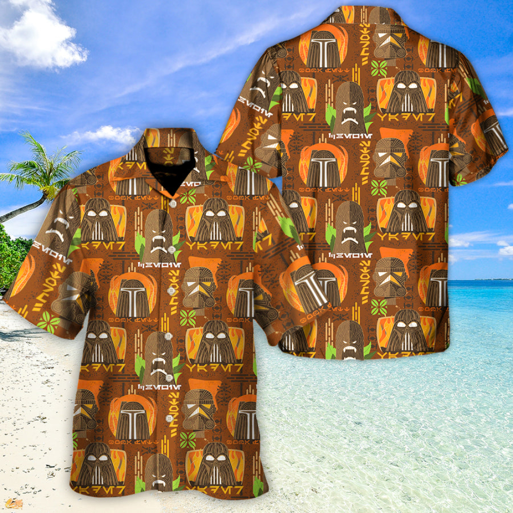 Disney Star Wars Hawaiian Shirt Summer Beach Starwars Tiki Art Funny Aloha Button Up Shirt - 90scloth.jpg