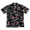 Flamingo A Go Go Black Hawaiian Button Up Shirt Summer Beach Flamingo Aloha Shirt - 90scloth.jpg
