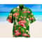 Flamingo Green Tropical Hawaiian Button Up Shirt Summer Beach Flamingo Aloha Shirt - 90scloth.jpg