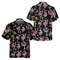 Hohoho Christmas Flamingo Hawaiian Button Up Shirt Summer Beach Flamingo Aloha Shirt - 90scloth.jpg