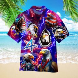 independence usa flag eagle armor 4th of july tropical shirt summer beach patriotic aloha shirt