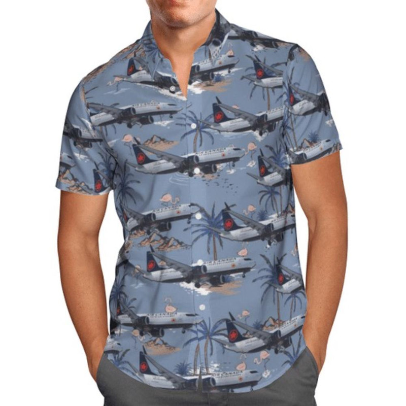 Air Canada Boeing 737-8 Max Hawaiian Shirt.jpg
