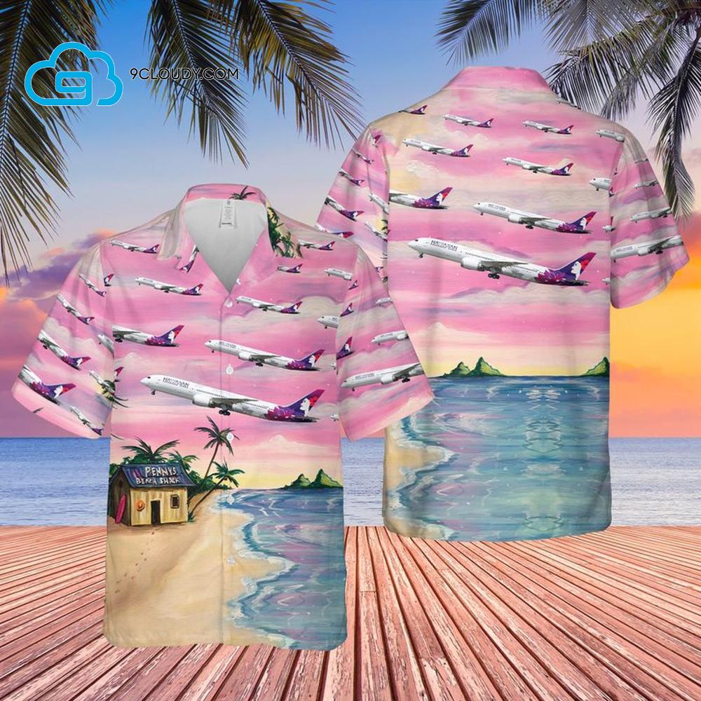 Airlines Boeing 787-9 Dreamliner Full Print Hawaiian Shirt.jpg