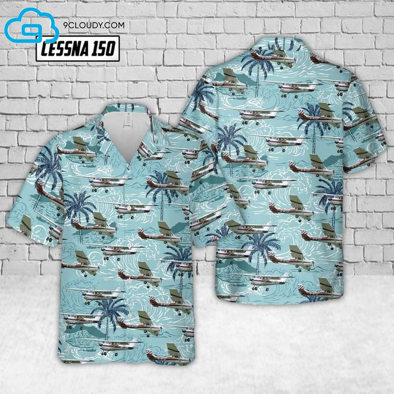 Airplane Cessna 150 Full Print Hawaiian Shirt.jpg