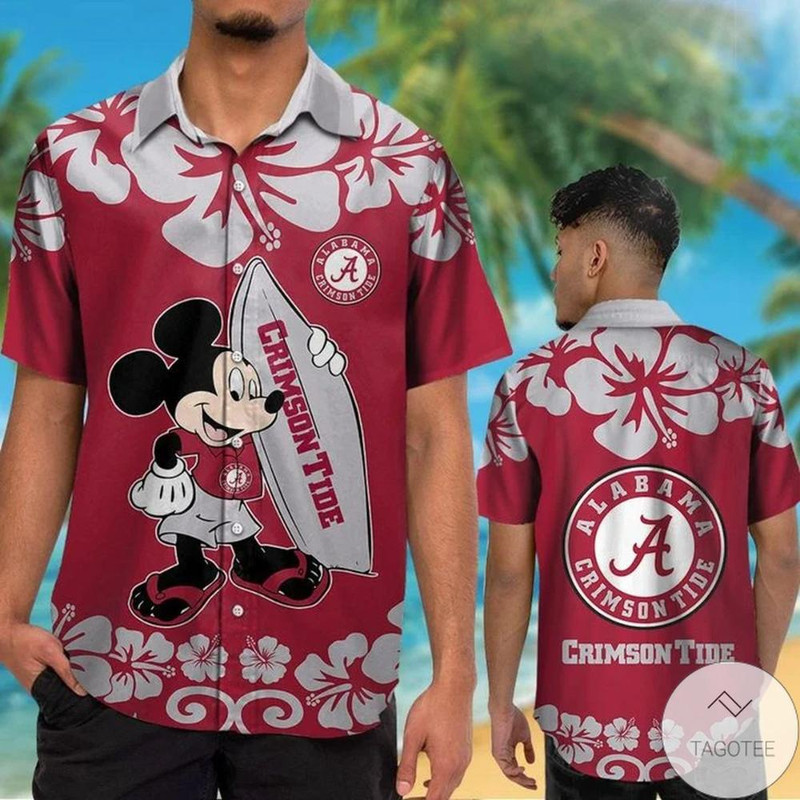 Alabama Crimson Tide & Mickey Mouse Hawaiian Shirt.jpg
