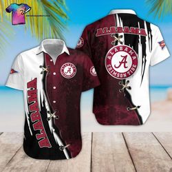 alabama crimson tide football tropical hawaiian shirt