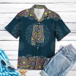 alabama mandala hawaiian shirt summer button up