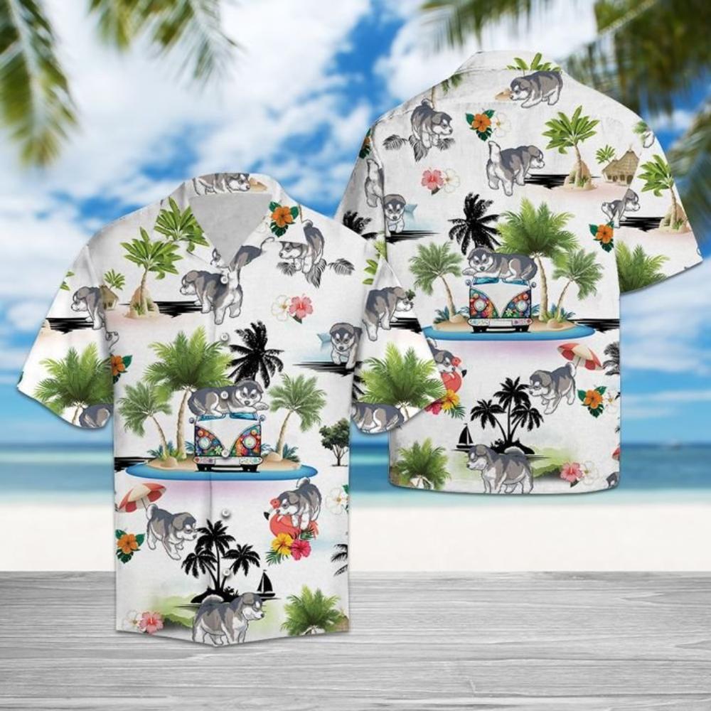 Alaskan Malamute Vacation Hawaiian Shirt Summer Button Up.jpg