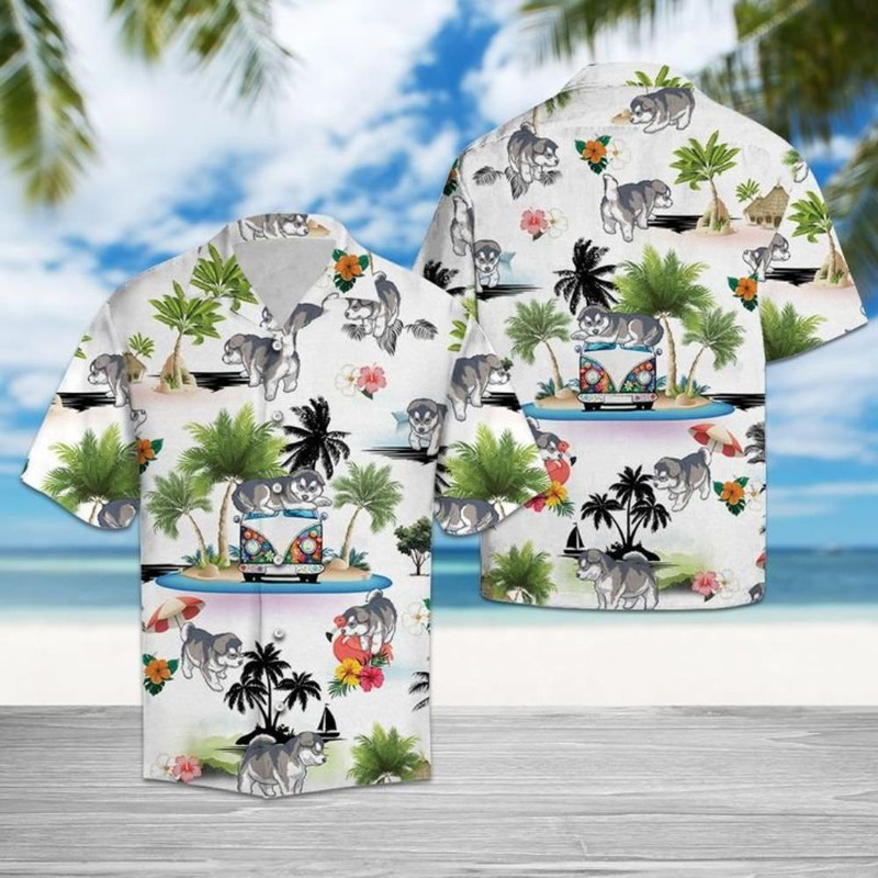 Alaskan Malamute Vacation Hawaiian Shirt Summer Button Up.jpg