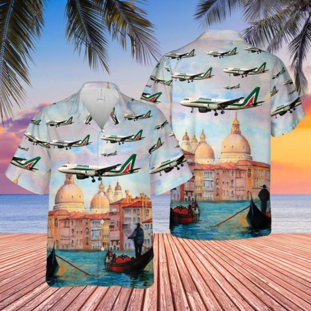 Alitalia Airbus A319-100 Hawaiian Shirt.jpg