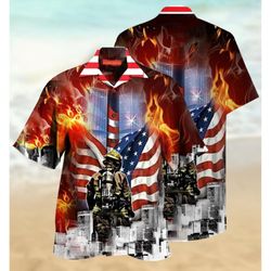always remember firefighter hawaiian shirt