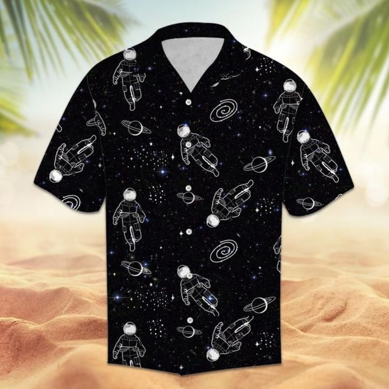 Amazing Astronaut Galaxy Hawaiian Shirt Summer Button Up.jpg