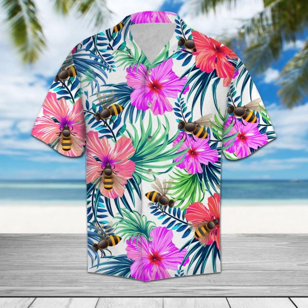 Amazing Bee Hawaiian Shirt Summer Button Up.jpg