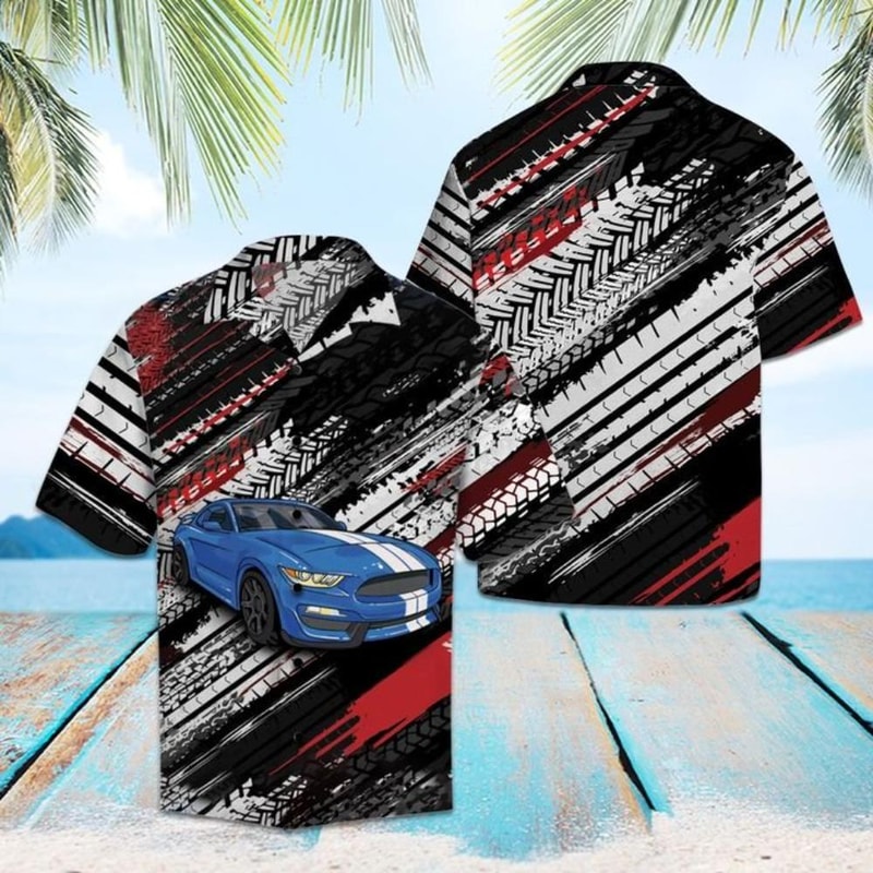 Amazing Blue Sports Car Hawaiian Shirt Summer Button Up.jpg