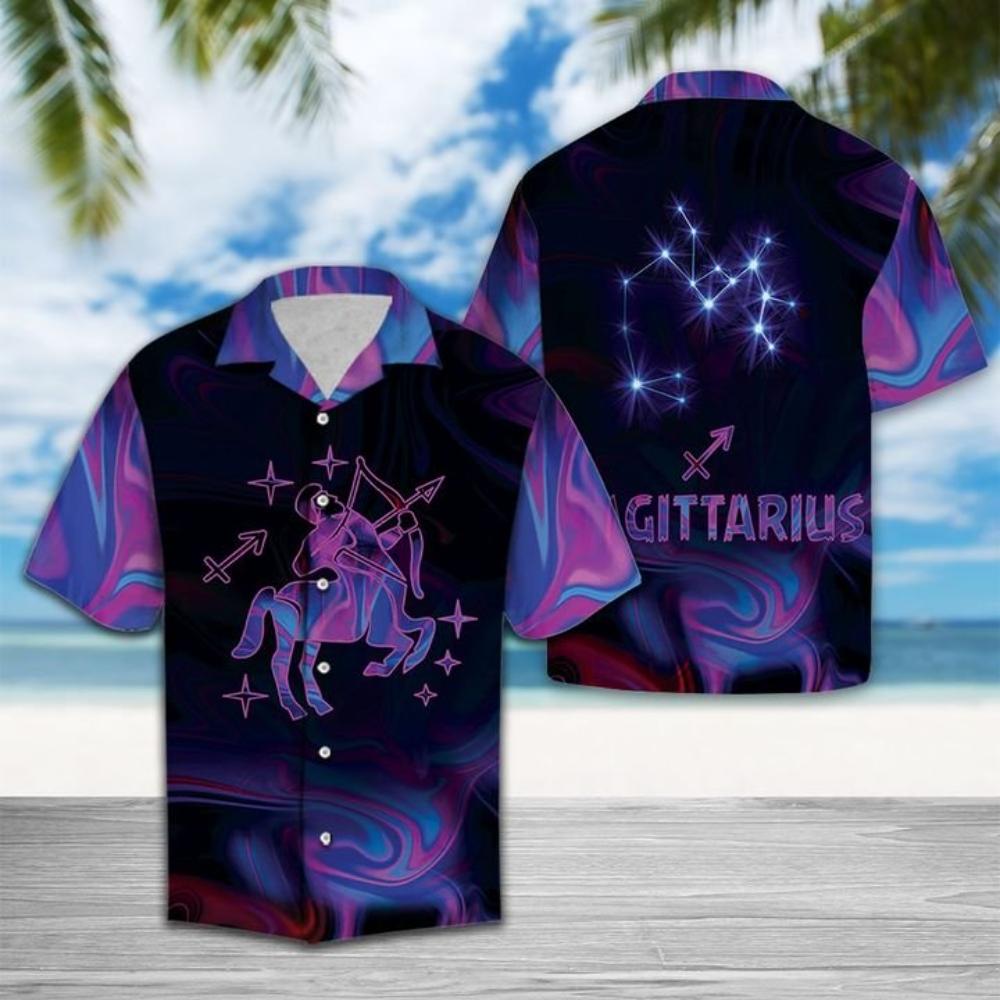 Amazing Sagittarius Horoscope Hawaiian Shirt Summer Button Up.jpg