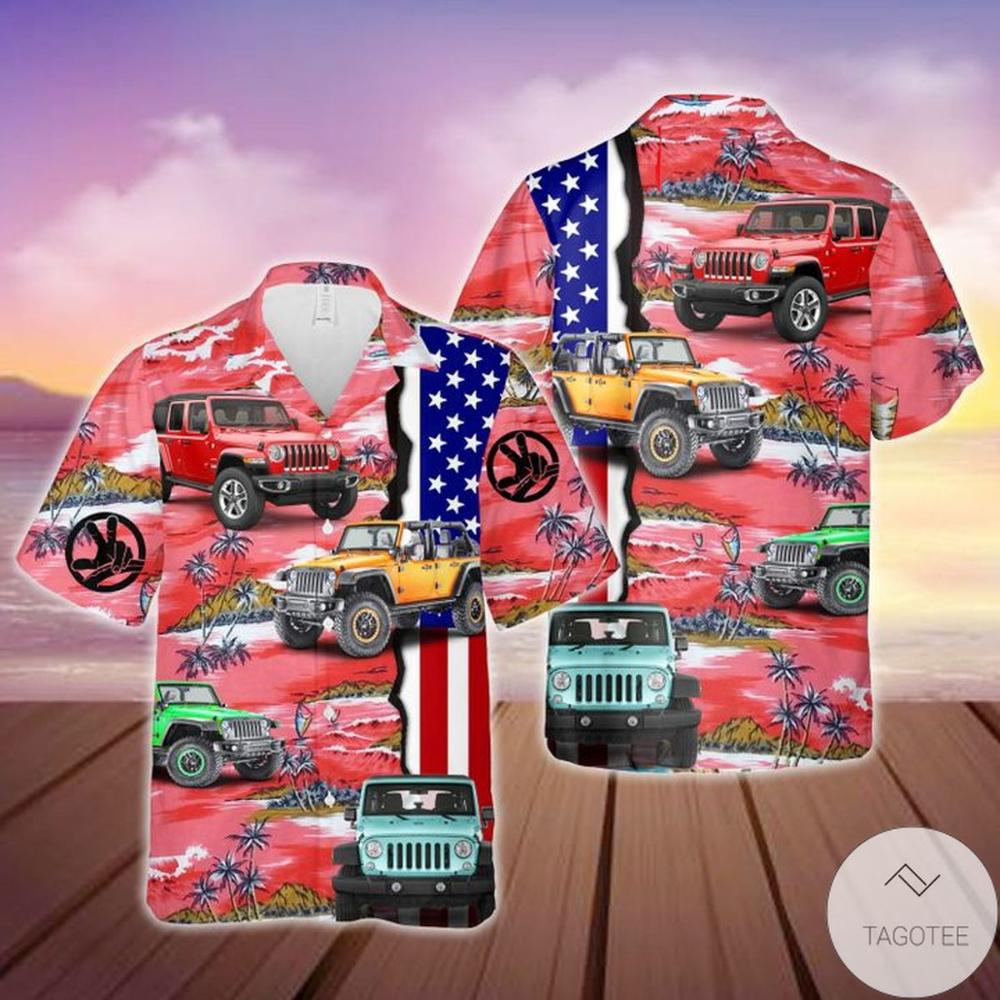 America Sunset Island Jeep Hawaiian Shirt.jpg