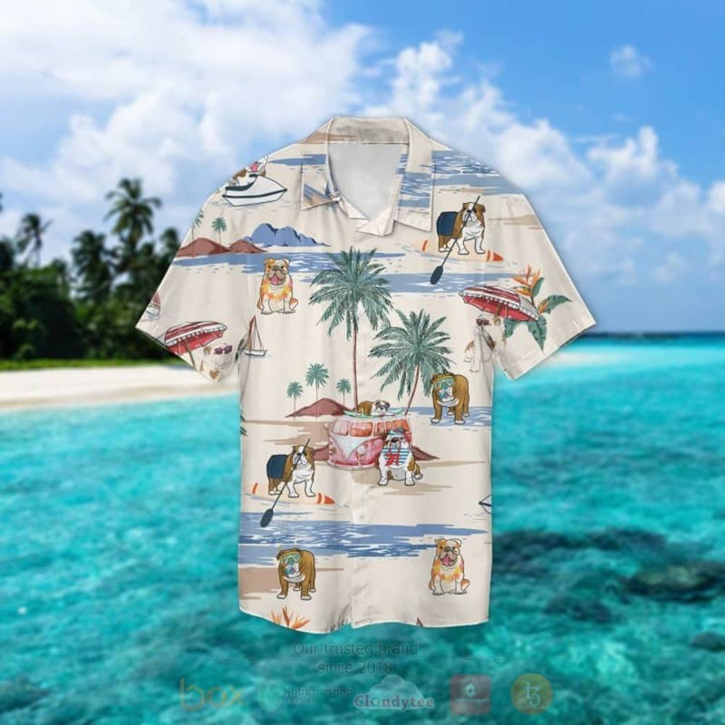 American Bulldog Summer Beach Hawaiian Shirt.jpg