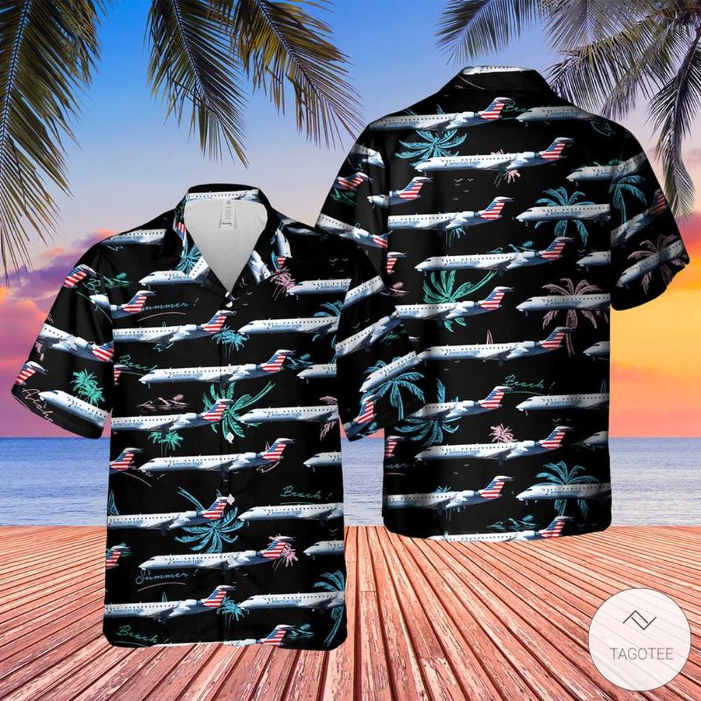American Eagle Bombardier Crj-701Er (Cl-600-2C10) Hawaiian Shirt.jpg