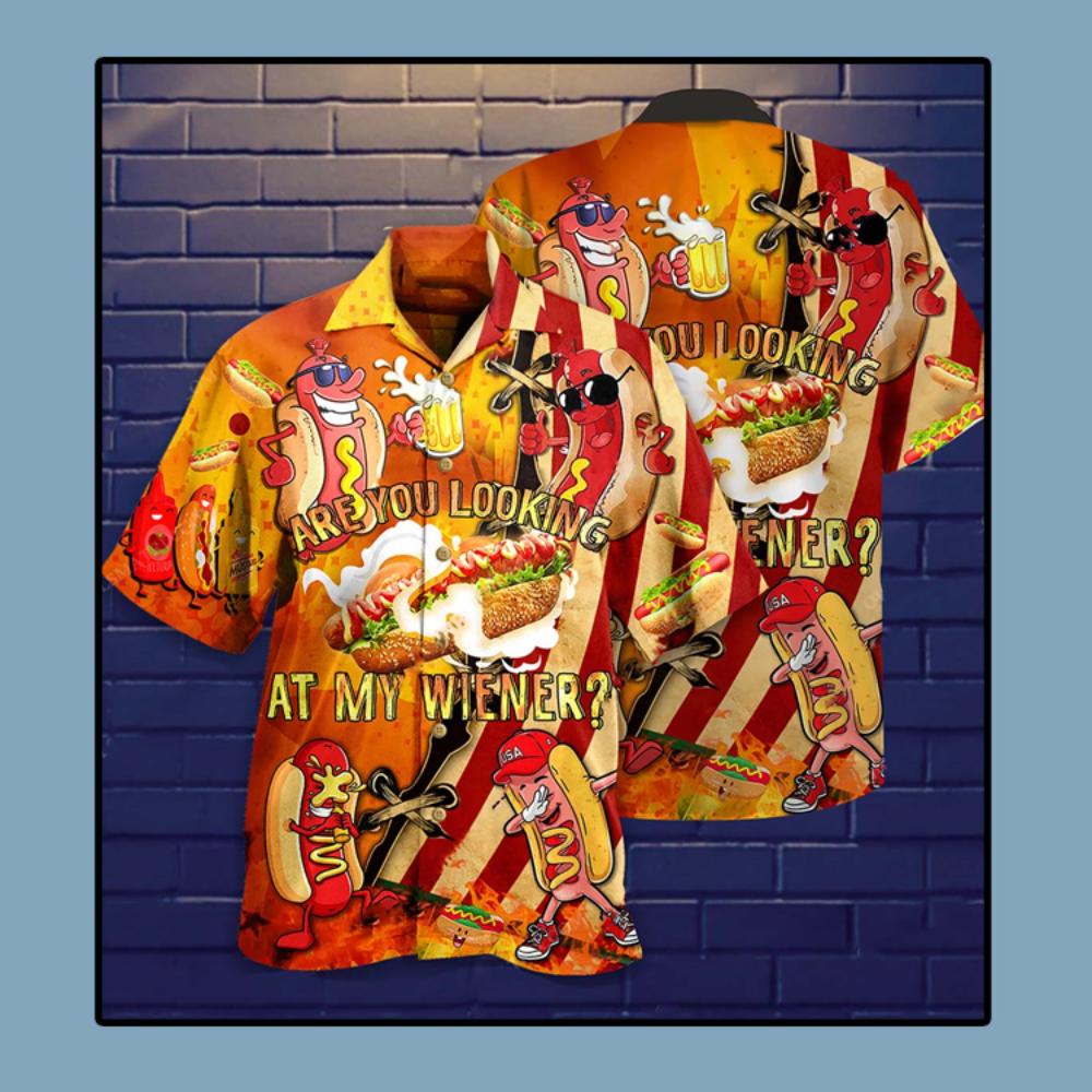 Are You Looking At My Wiener Hawaiian Shirt.jpg