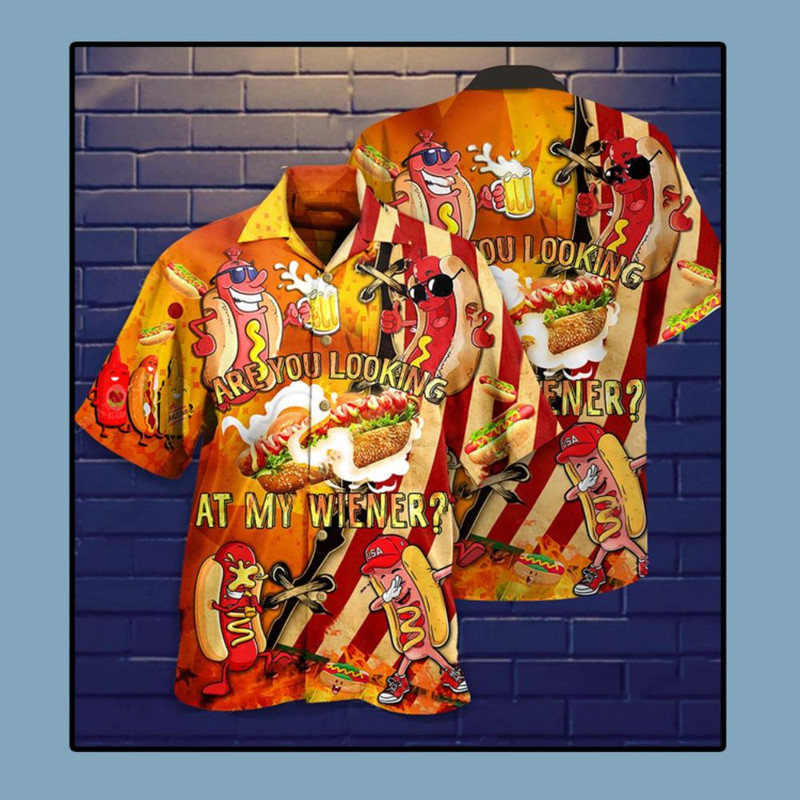 Are You Looking At My Wiener Hawaiian Shirt.jpg