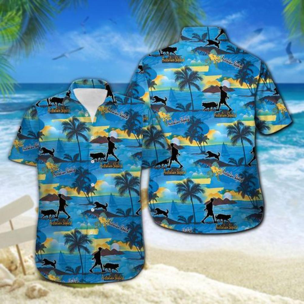Australian Shepherd Hawaiian Shirt Summer Button Up.jpg