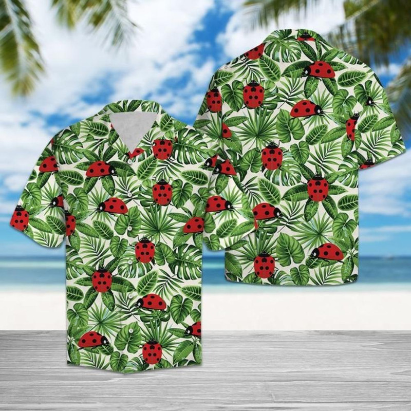 Awesome Ladybug Hawaiian Shirt Summer Button Up.jpg