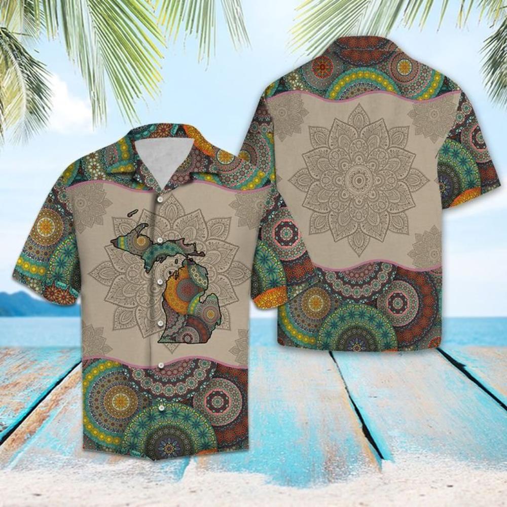 Awesome Michigan Mandala Hawaiian Shirt Summer Button Up.jpg