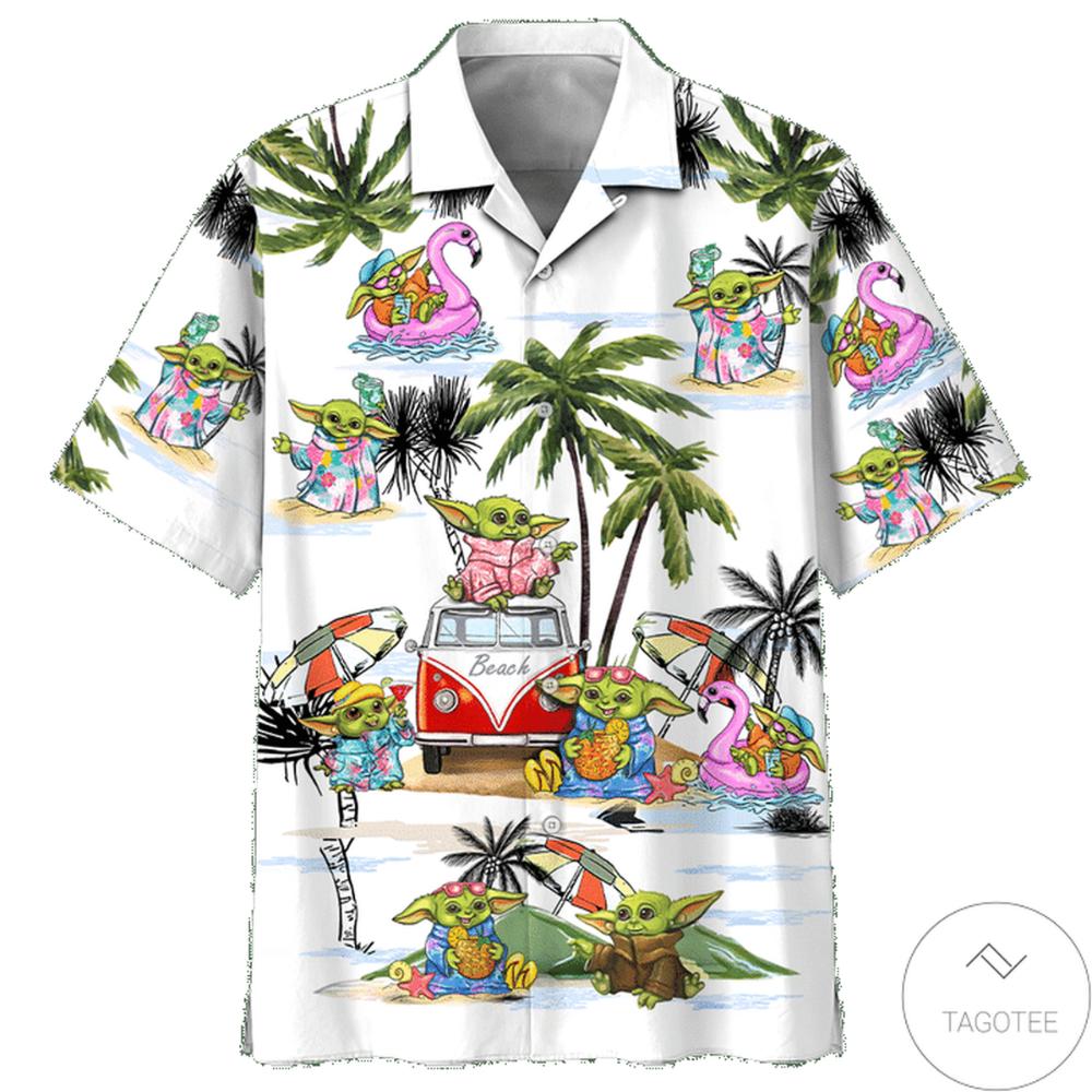 Baby Yoda Beach Vacation Summer Time Hawaiian Shirt.jpg