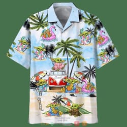 baby yoda summer beach hawaiian shirt
