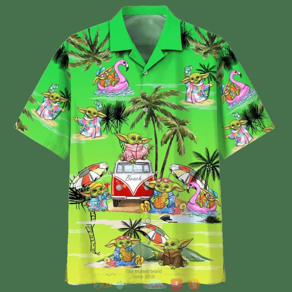 Baby Yoda Summer Beach Time Hawaiian Shirt.jpg