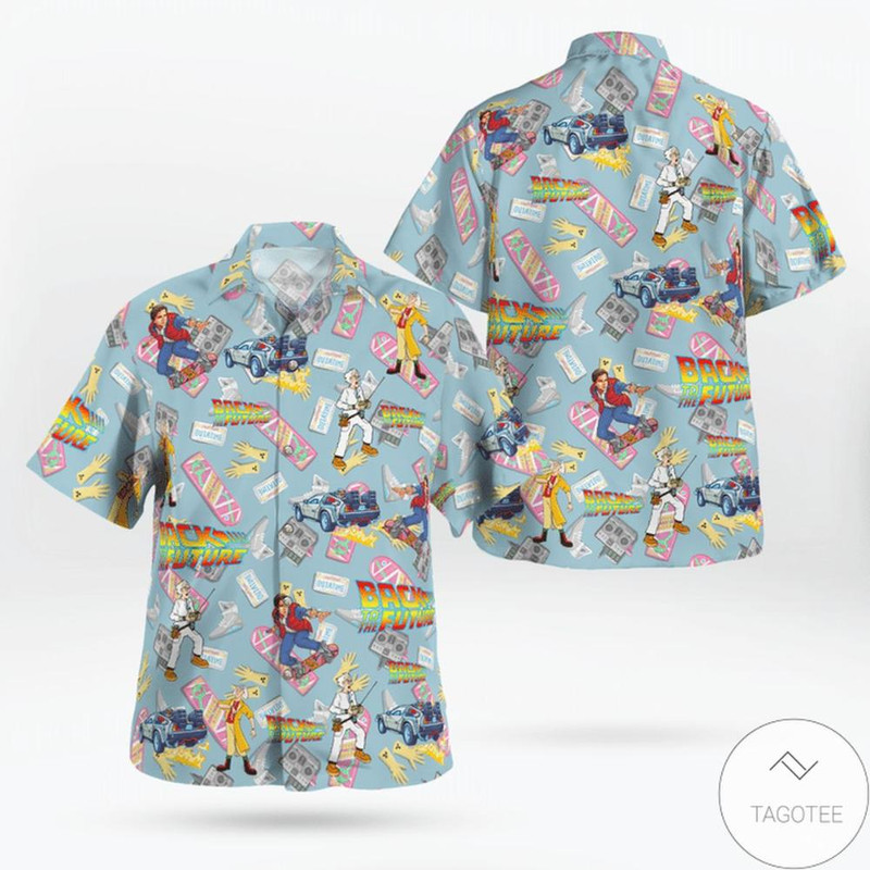 Back To The Future Pattern Hawaiian Shirt.jpg