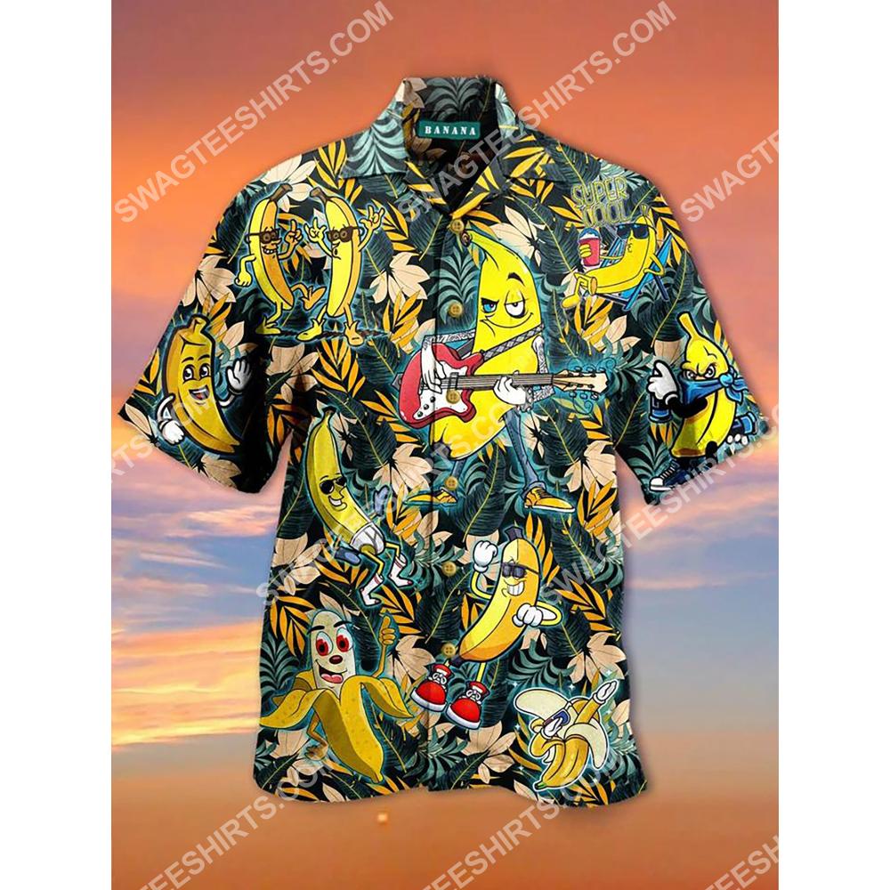 Banana Play Guitar All Over Printing Hawaiian Shirt.jpg