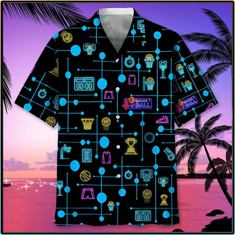 Basketball Set Neon Hawaiian Shirt.jpg