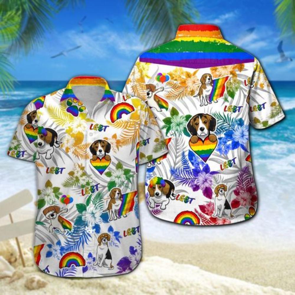 Beagle Lgbt Hawaiian Shirt Summer Button Up.jpg