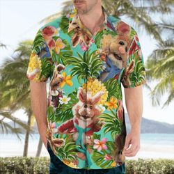 bean bunny hawaiian shirt