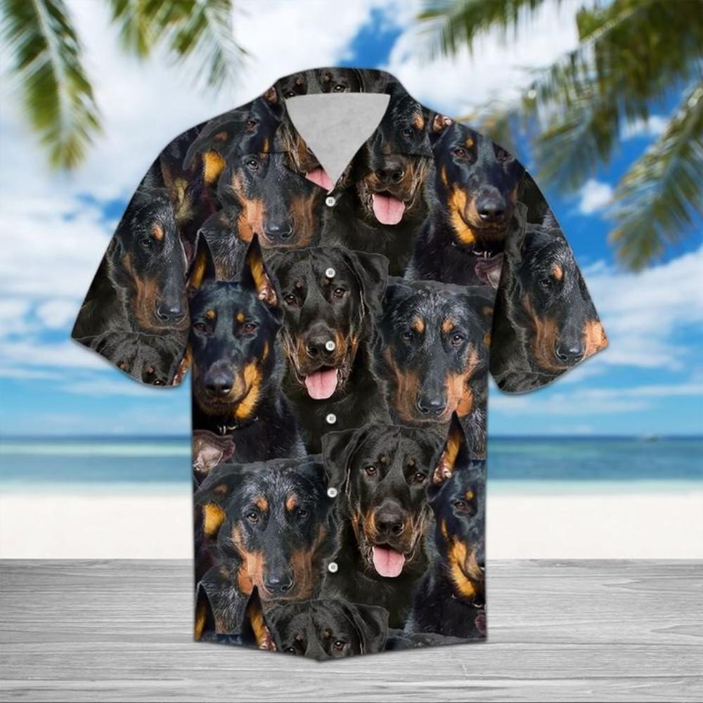Beauceron Hawaiian Shirt Summer Button Up.jpg