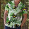 Bee Green Tropical Leaves Hawaiian Shirt Summer Button Up.jpg