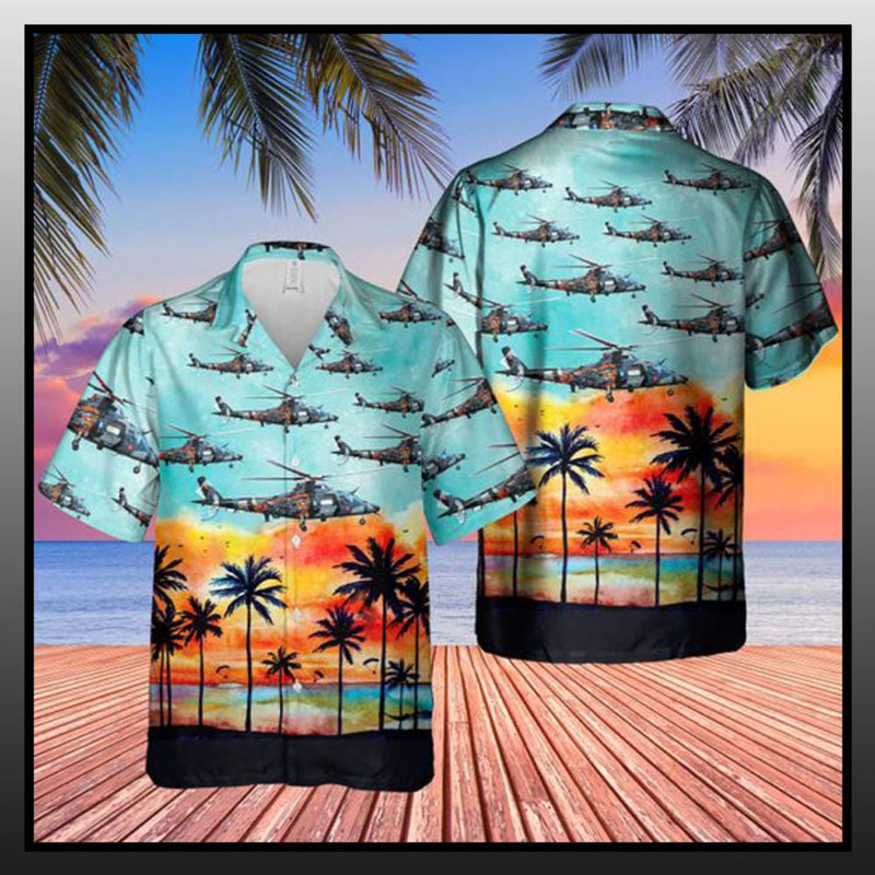 Belgian Air Force Agusta A109 Helicopter Hawaiian Shirt.jpg